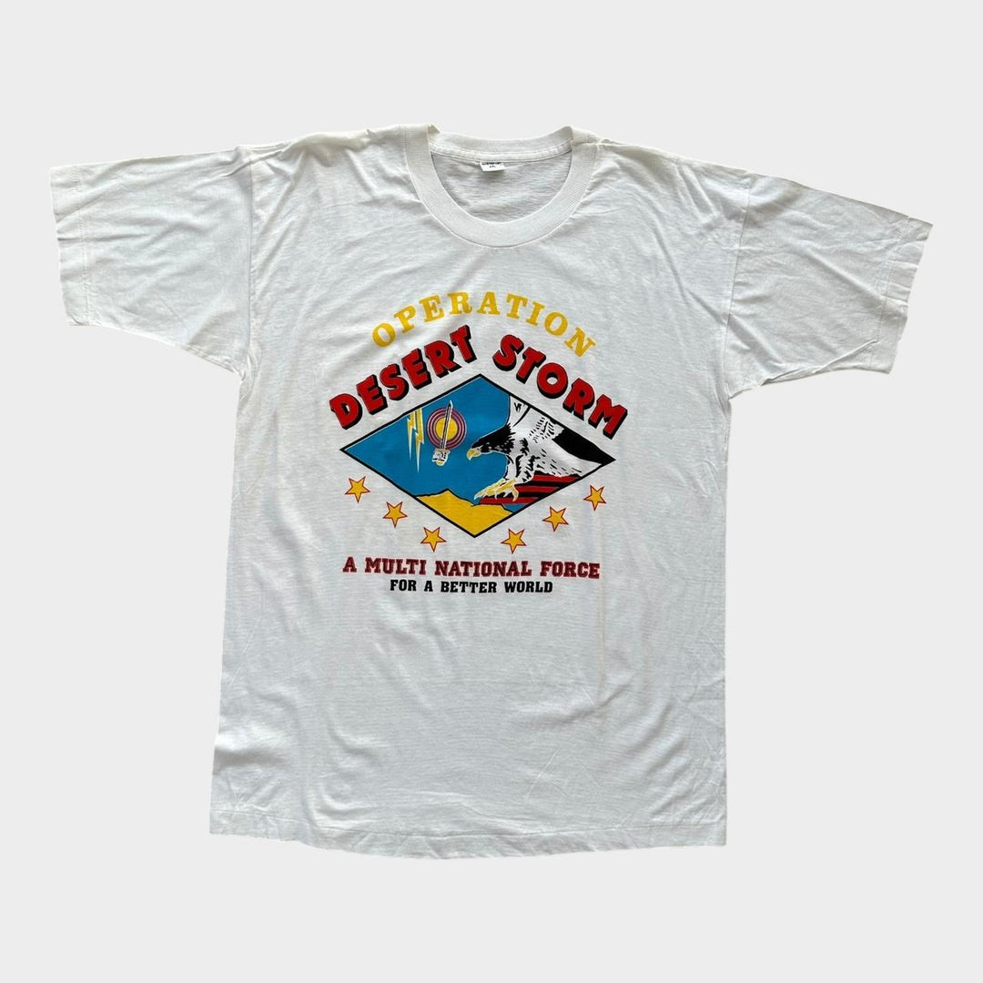 T-shirt grafica vintage Desert Storm - XXL (vestita come una taglia large