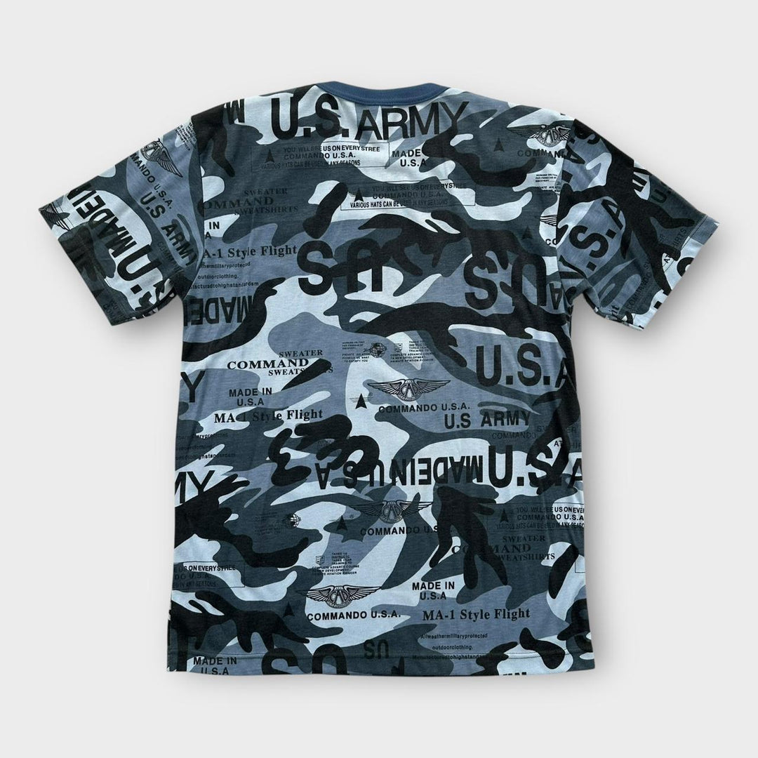 T-shirt con grafica mimetica Y2K - XL