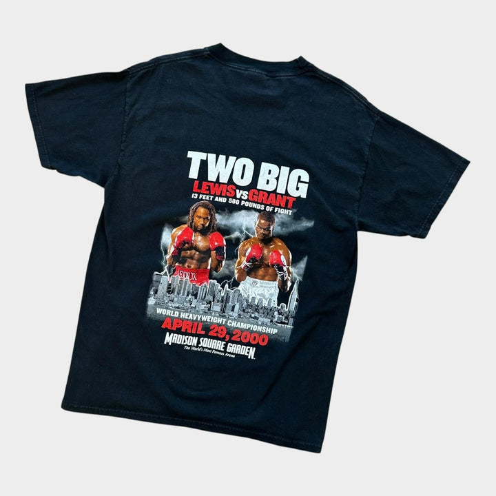 Maglietta grafica da boxe vintage Lewis bs Grant - grande