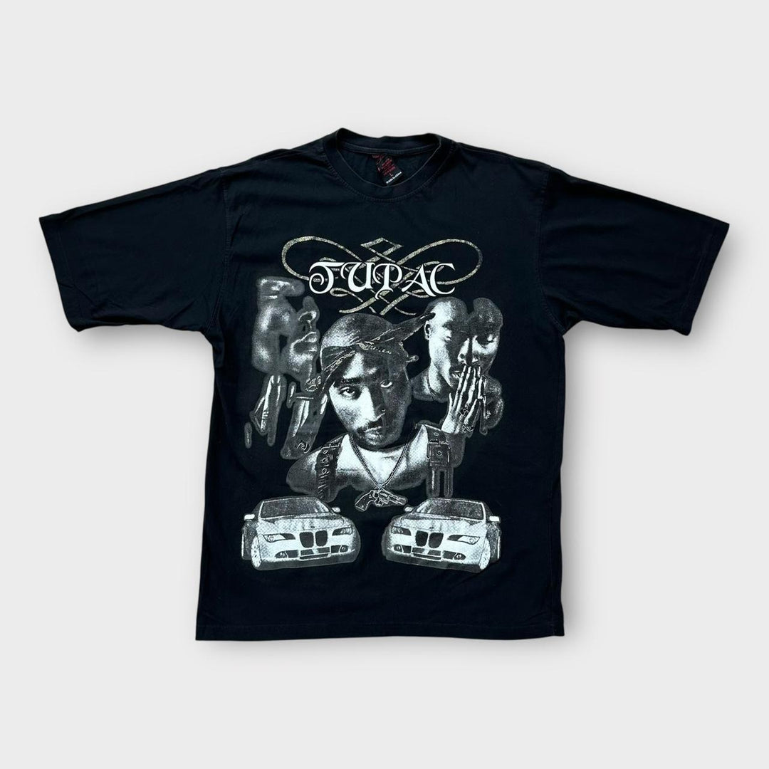 T-shirt grafica Y2K Tupac - grande (si adatta come una lunga XL)