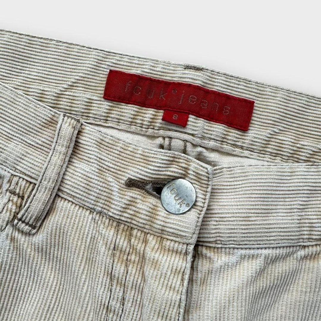 Pantaloni svasati in velluto a coste FCUK - taglia 8