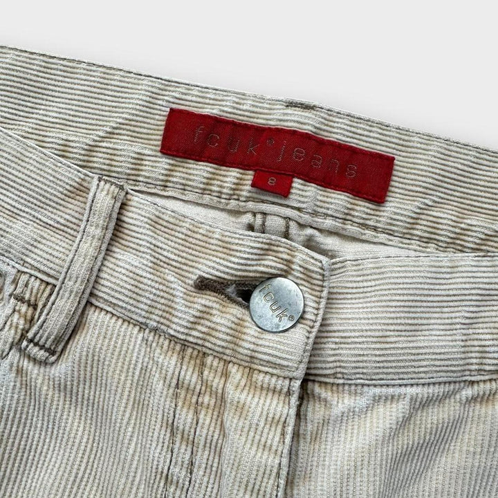 Pantaloni svasati in velluto a coste FCUK - taglia 8