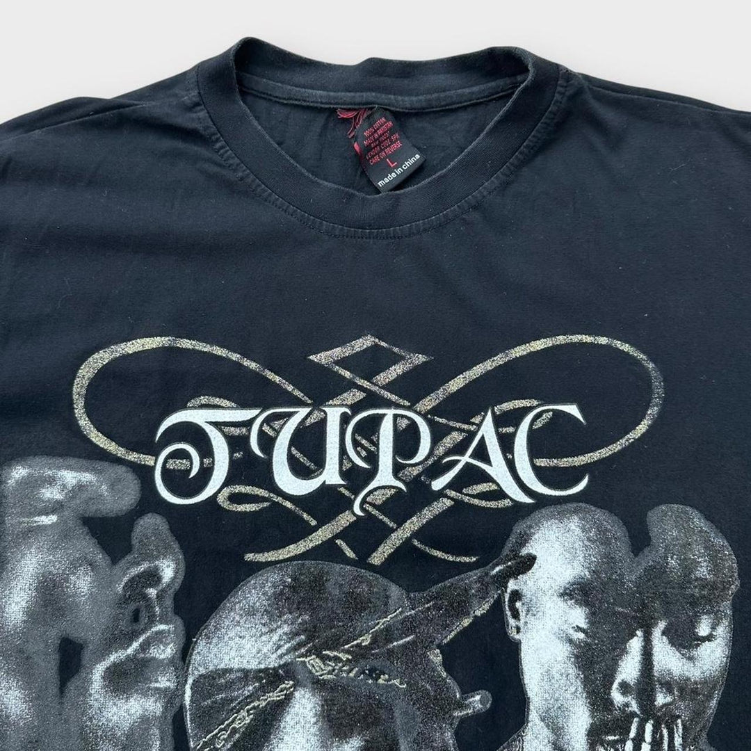 T-shirt grafica Y2K Tupac - grande (si adatta come una lunga XL)