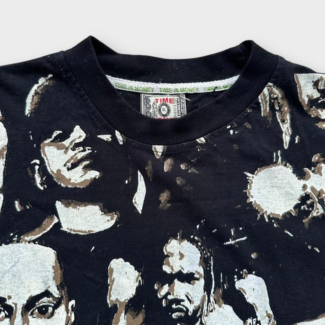 Il tempo è denaro T-shirt rap con stampa hip-hop su tutta la superficie - XL