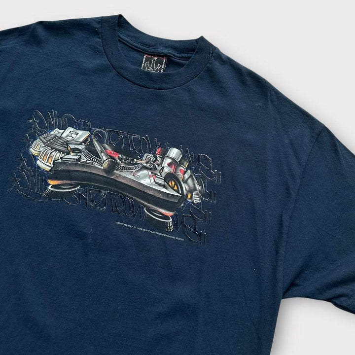 T-shirt con grafica hip hop Y2K - XL