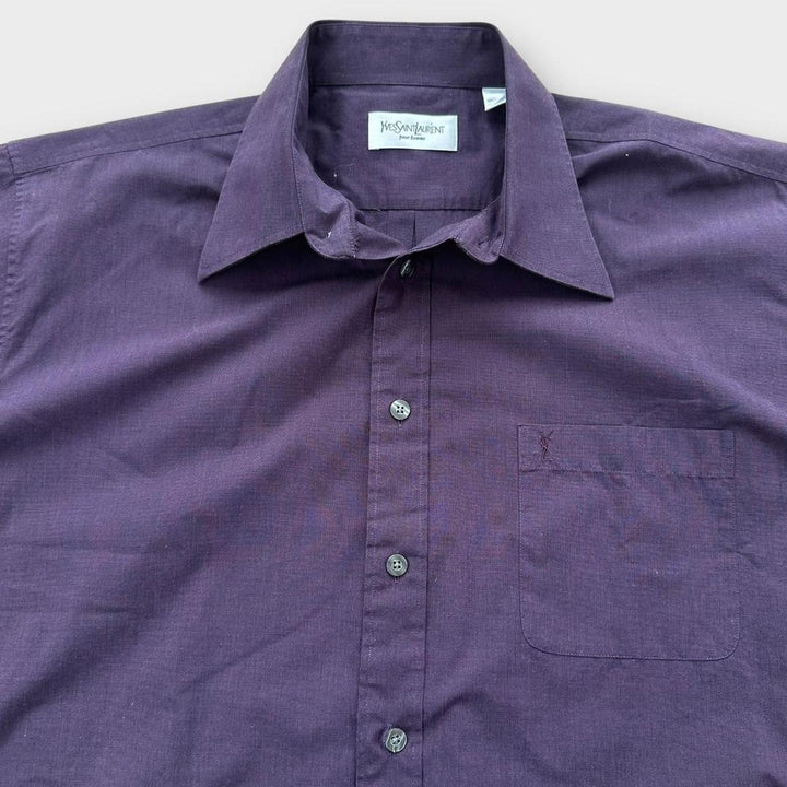 Camicia vintage YSL a maniche corte - grande