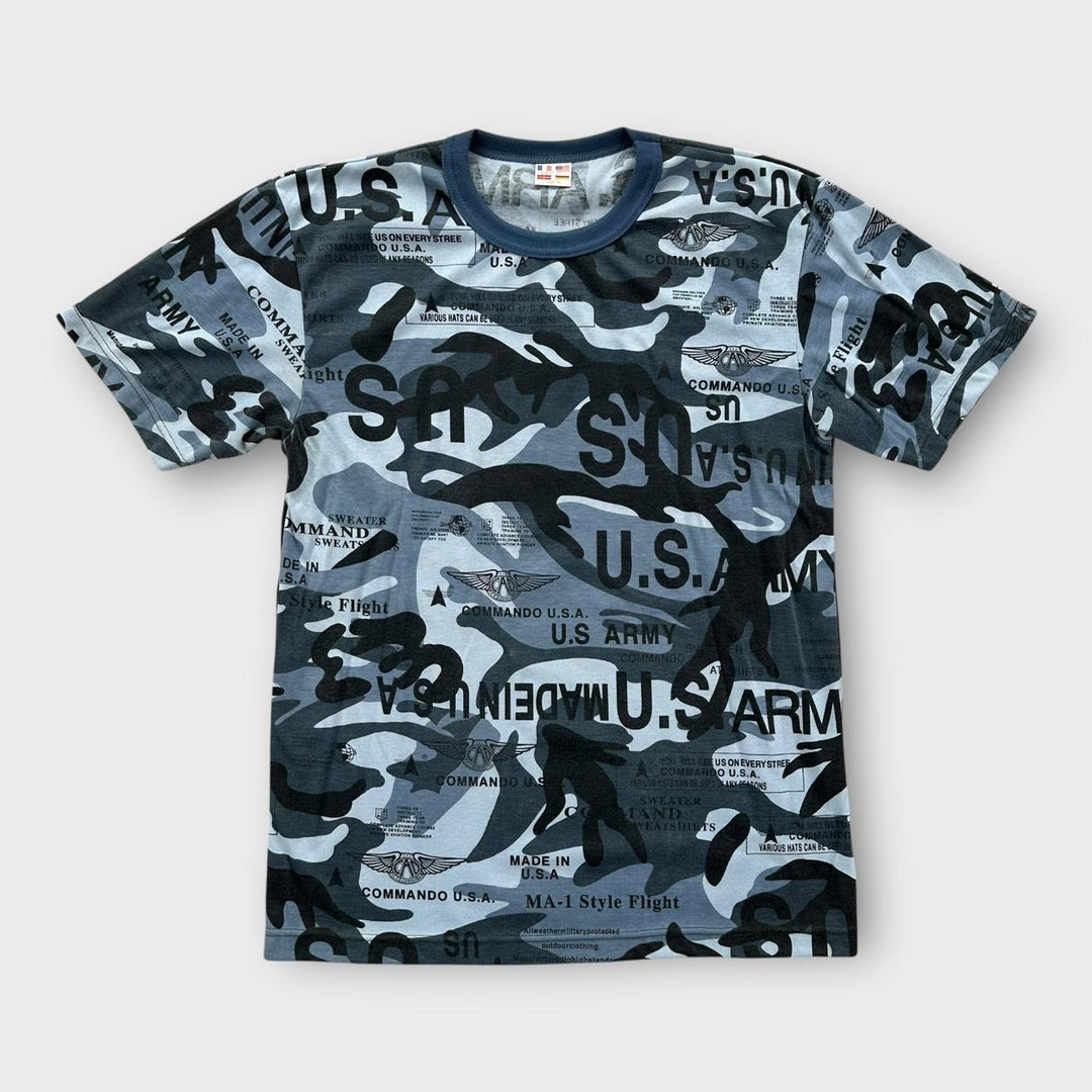 T-shirt con grafica mimetica Y2K - XL