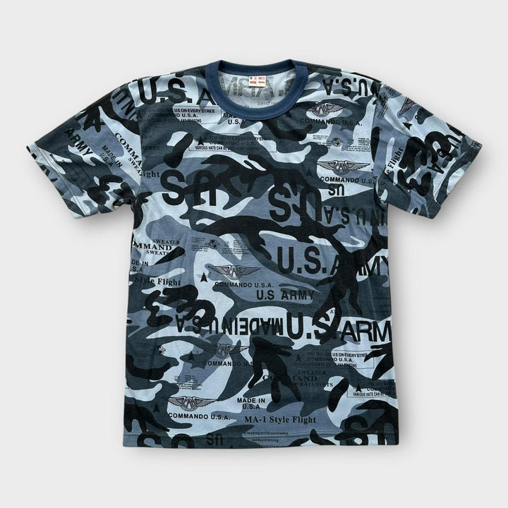 T-shirt con grafica mimetica Y2K - XL