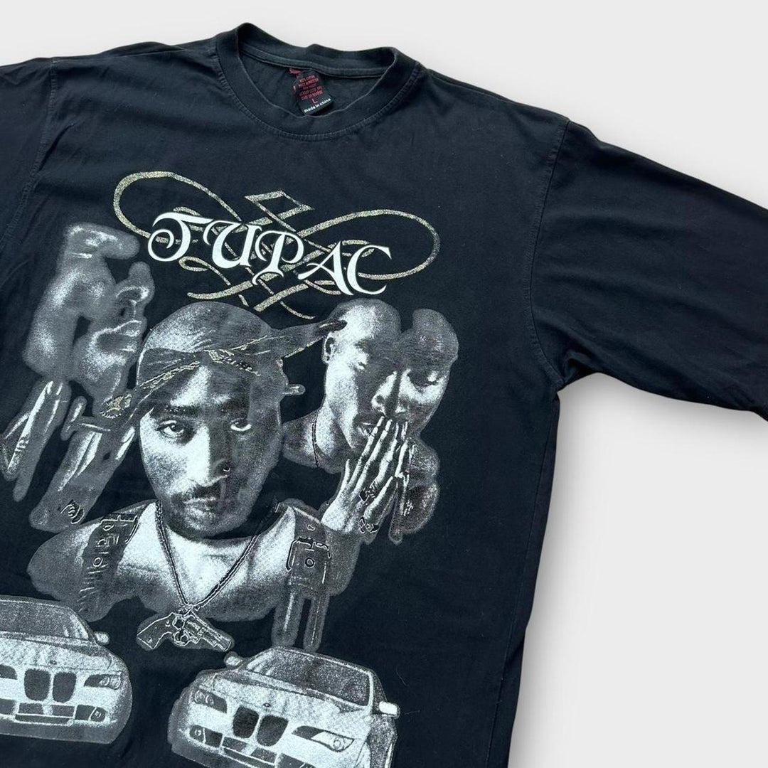 T-shirt grafica Y2K Tupac - grande (si adatta come una lunga XL)