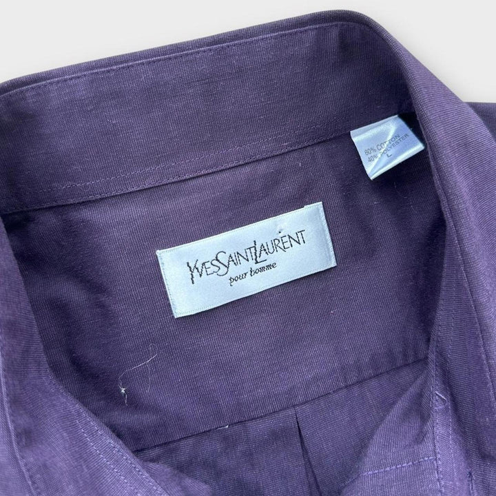 Camicia vintage YSL a maniche corte - grande
