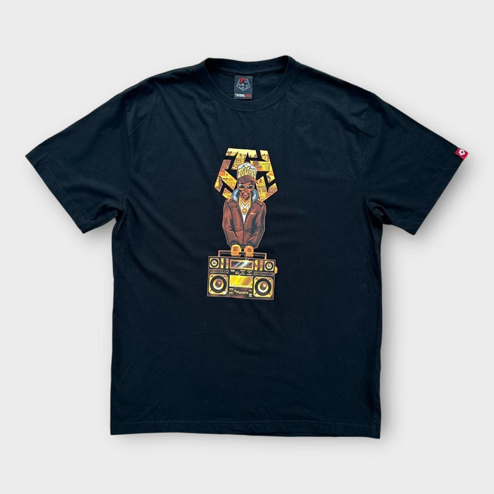 T-shirt con grafica tribale hip-hop Y2K - XL