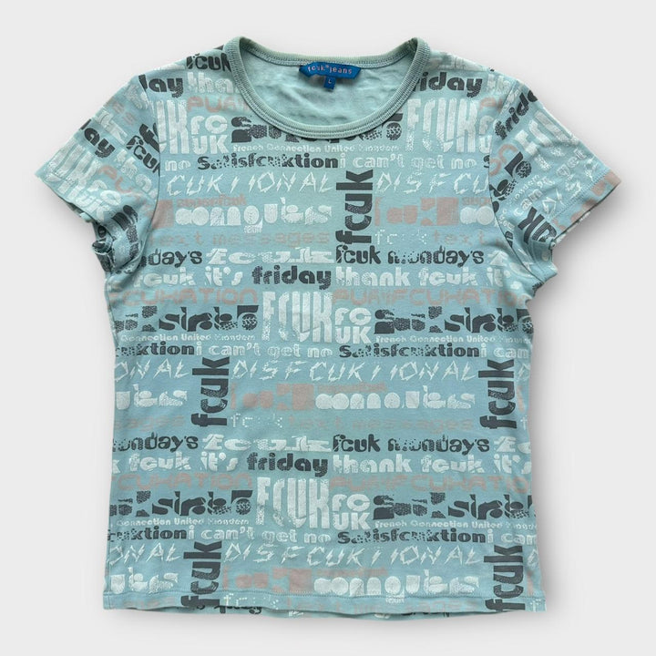 T-shirt vintage Y2K FCUK: taglia grande da donna