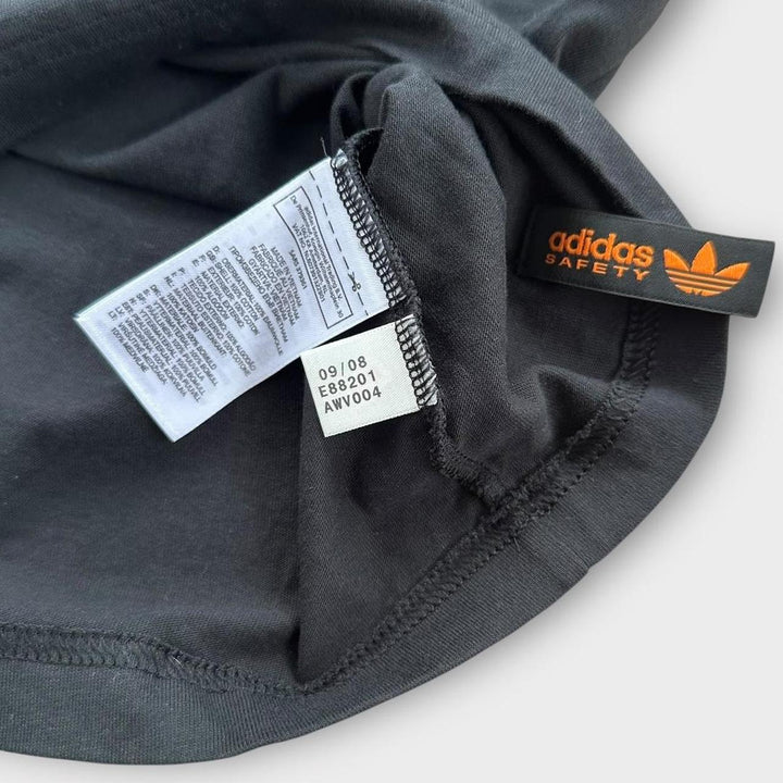 Maglietta vintage di sicurezza Adidas con scritte - XL