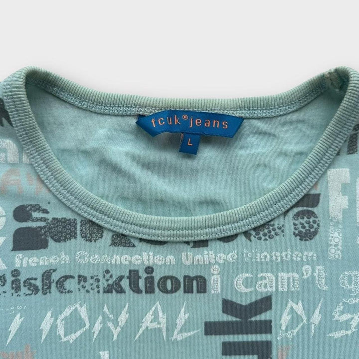 T-shirt vintage Y2K FCUK: taglia grande da donna