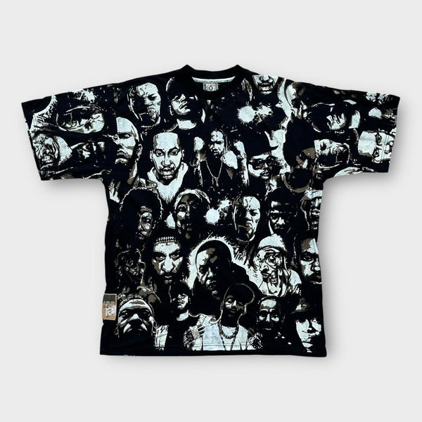 Il tempo è denaro T-shirt rap con stampa hip-hop su tutta la superficie - XL