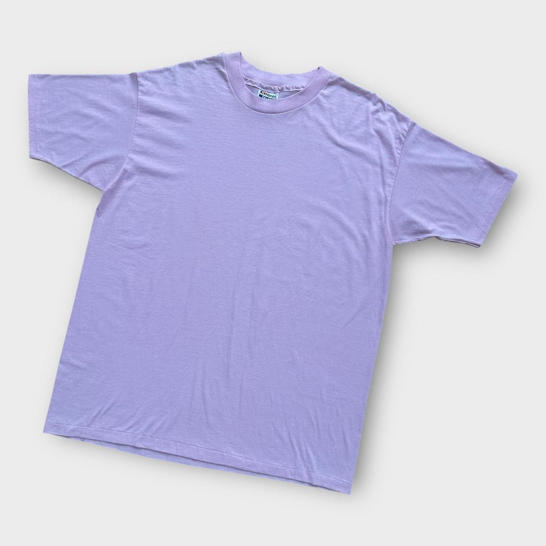 T-shirt bianca vintage a punto singolo - XL