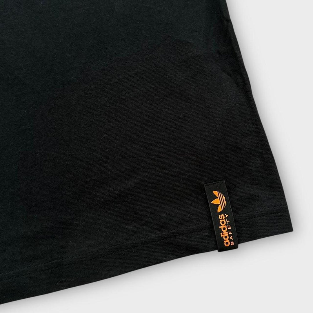 Maglietta vintage di sicurezza Adidas con scritte - XL