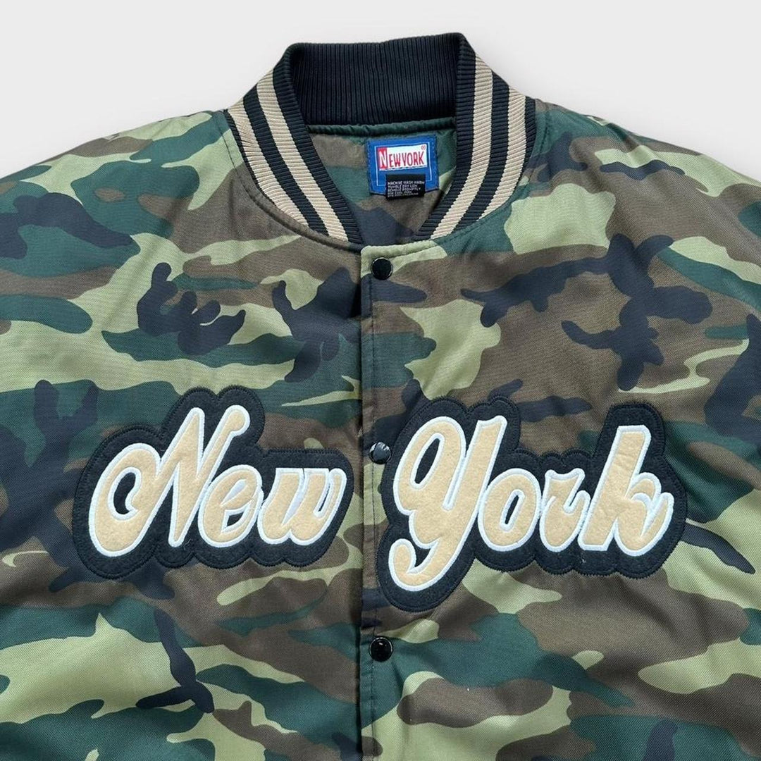 Bomber mimetico vintage New York - XL (calza come una XXL)