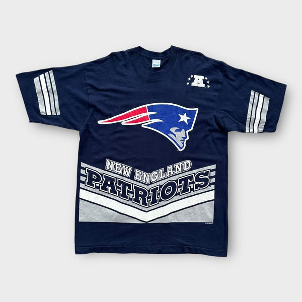 T-shirt a punto singolo dei Patriots vintage - XL