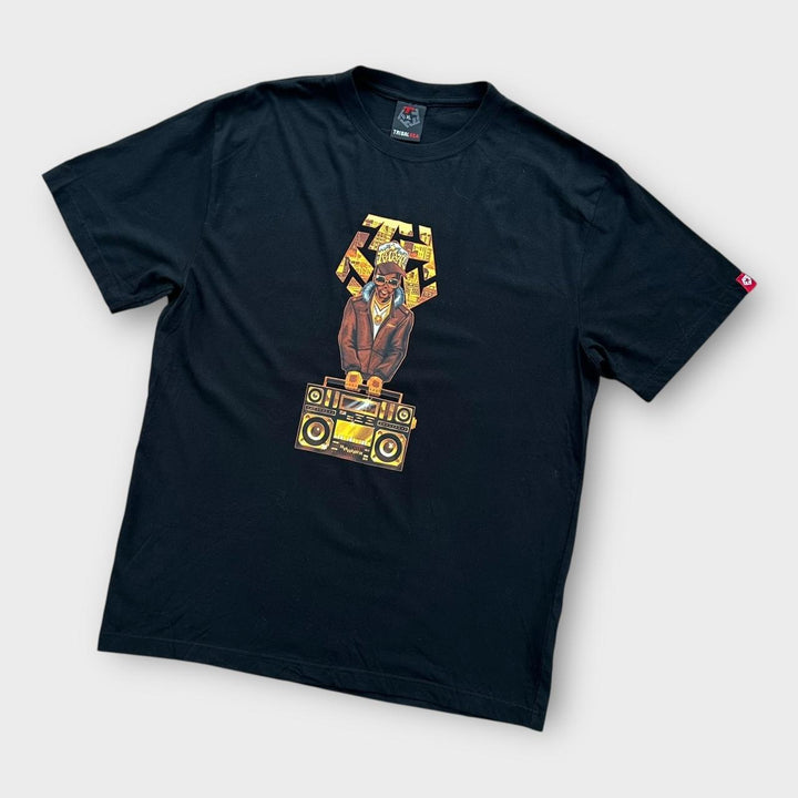 T-shirt con grafica tribale hip-hop Y2K - XL