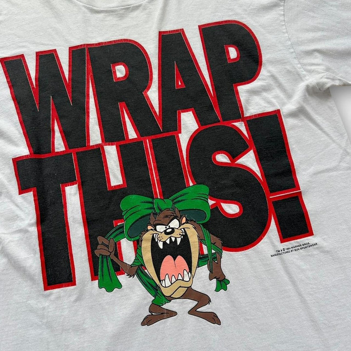 T-shirt grafica vintage Taz natalizia - XL