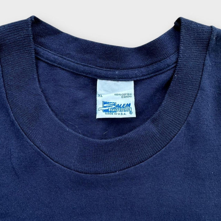 T-shirt a punto singolo dei Patriots vintage - XL