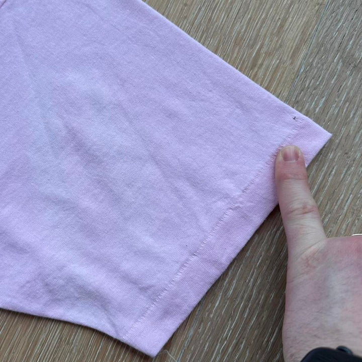 T-shirt bianca vintage a punto singolo - XL