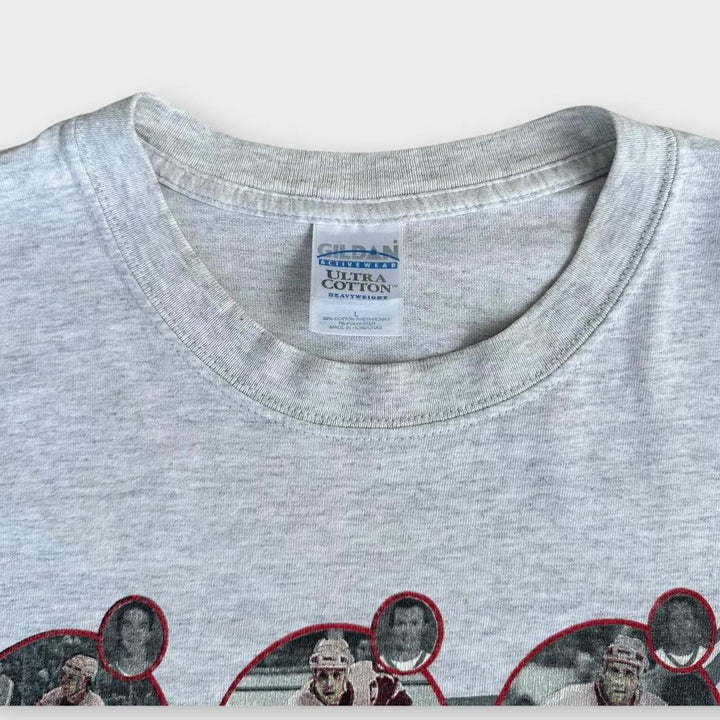 T-shirt vintage NHL Detroit con ali rosse - grande