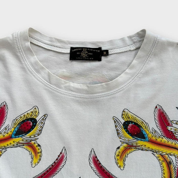 T-shirt a maniche lunghe Christian Audigier Ed Hardy - media (calza come una XL)