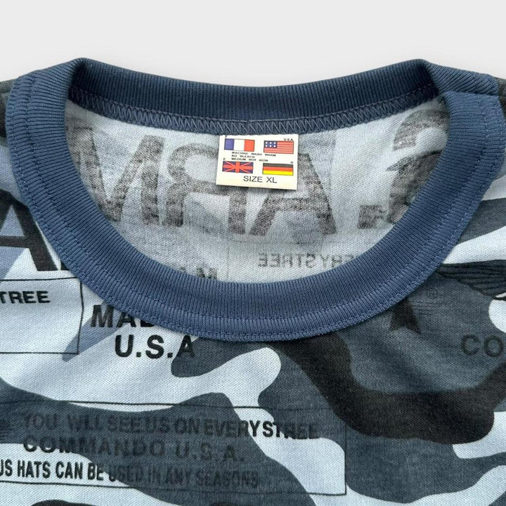 T-shirt con grafica mimetica Y2K - XL