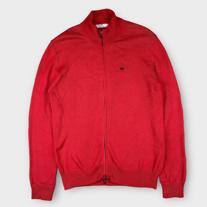 Maglione lavorato a maglia con zip vintage Thomas Burberry - XL