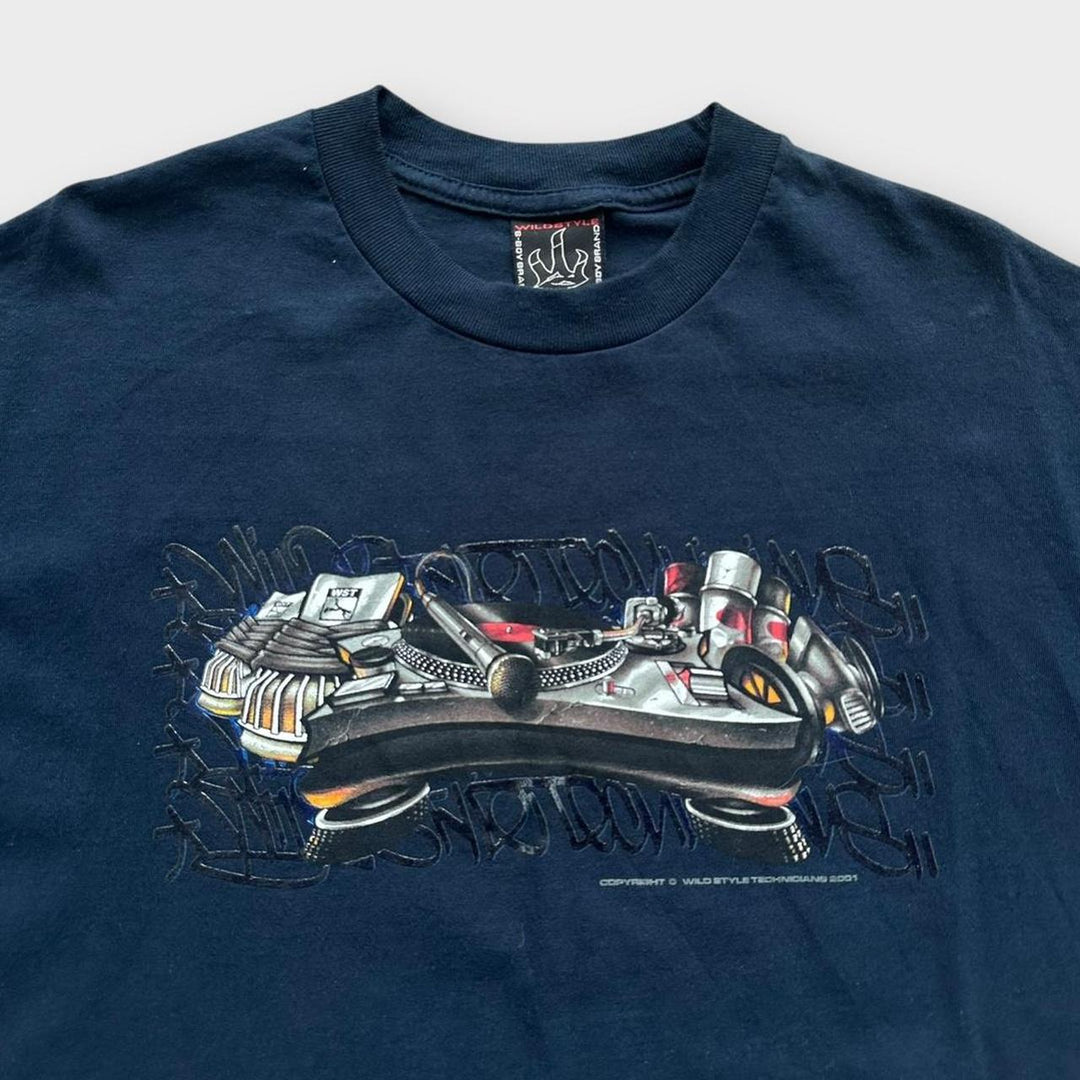 T-shirt con grafica hip hop Y2K - XL