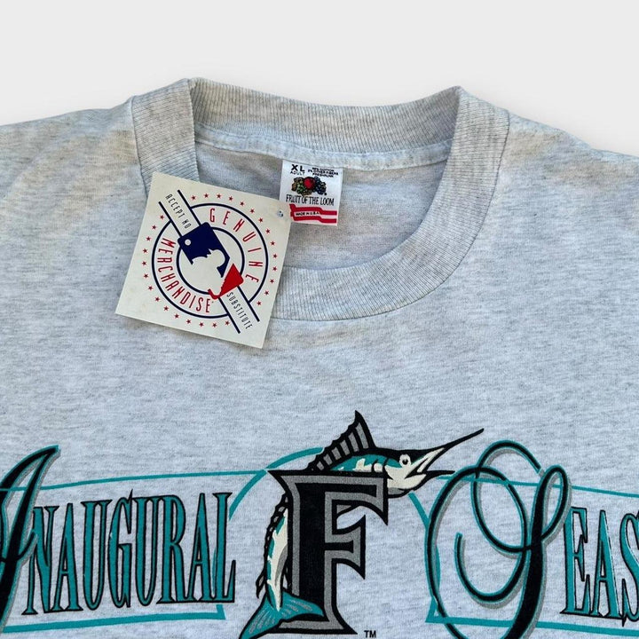 T-shirt grafica vintage dei Florida Marlins - XL