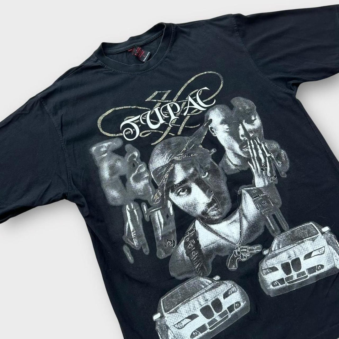 T-shirt grafica Y2K Tupac - grande (si adatta come una lunga XL)
