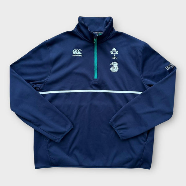 Maglione con zip a quarti da rugby irlandese nella taglia XL