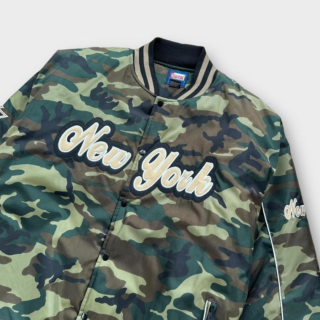 Bomber mimetico vintage New York - XL (calza come una XXL)