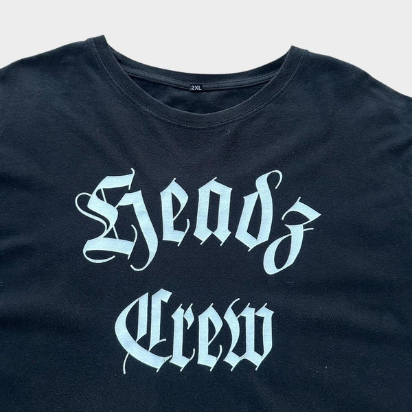 Maglietta grafica per batteria e basso con teste in metallo - XXL