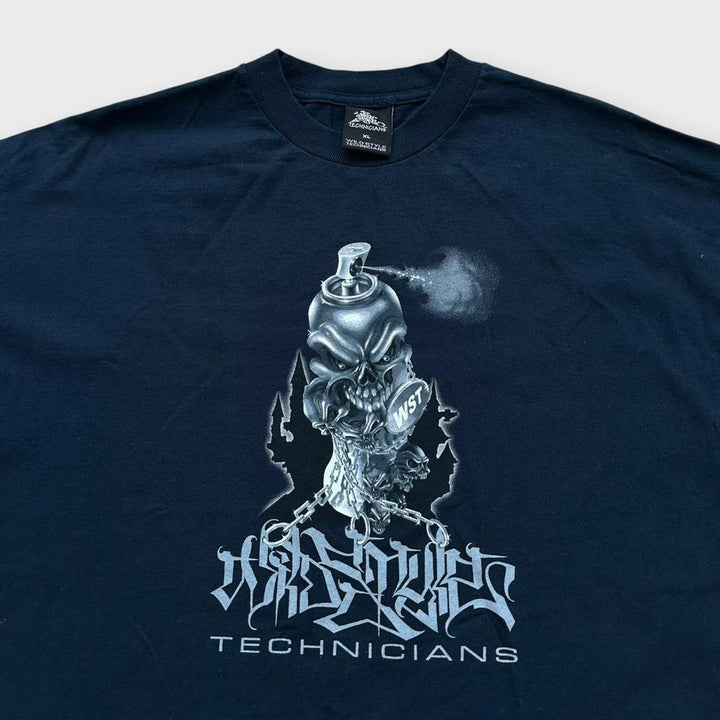 T-shirt grafica Hip-Hop Technicians stile selvaggio - XL