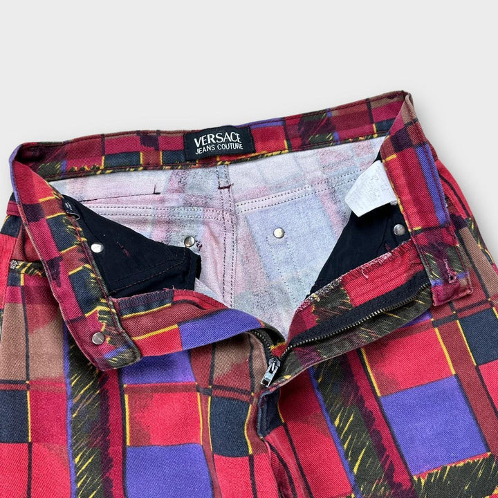 Pantaloni vintage con fantasia jeans Versace - vita 27 pollici