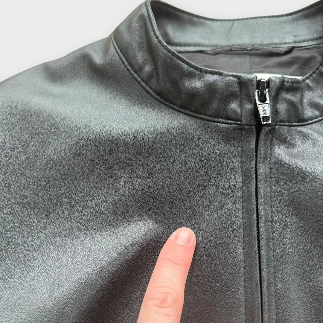 Giacca in pelle da donna vintage Y2K - UK12