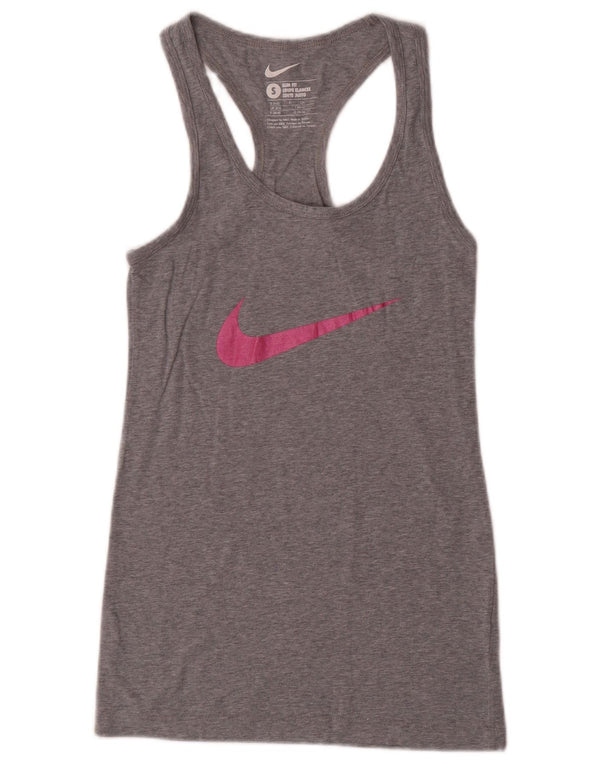 Canotta grafica Nike da donna slim fit UK 8/10 piccola grigia