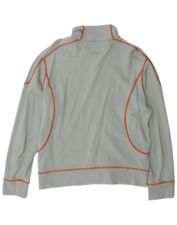 Giacca da tuta da uomo Hugo Boss in cotone grigio medio