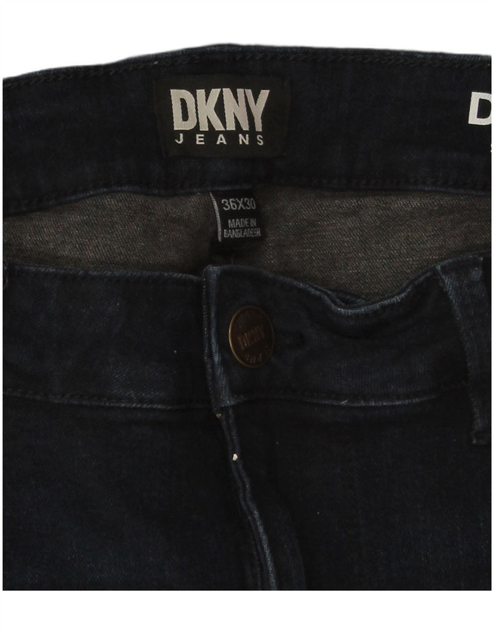 Jeans dritti da uomo Dkny Duane W36 L30 cotone blu navy