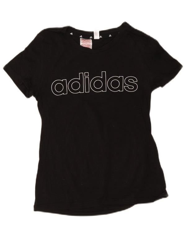 Maglietta grafica Adidas per bambina 11-12 anni in cotone nero