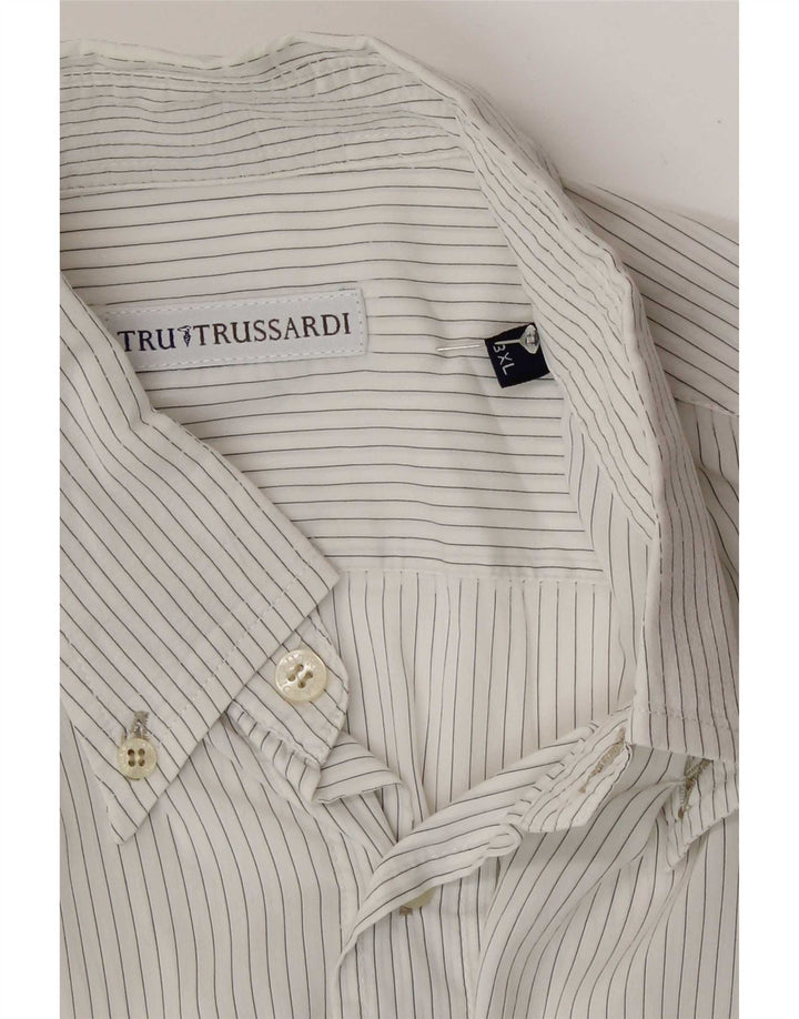 Camicia Trussardi Uomo 3XL Gessata Bianca