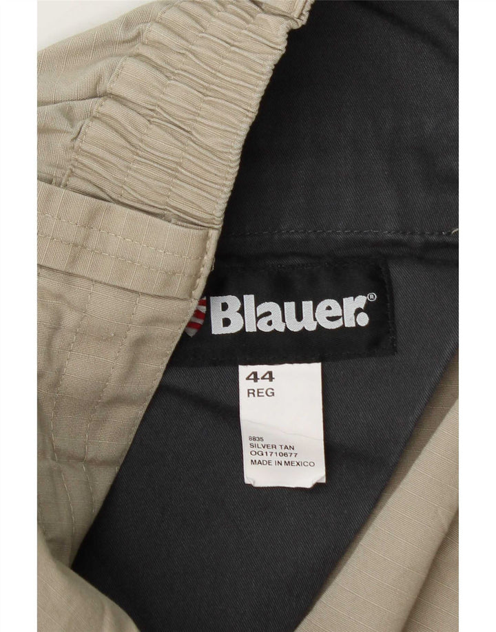 Pantaloni cargo dritti da uomo Blauer W44 L28 poliestere verde