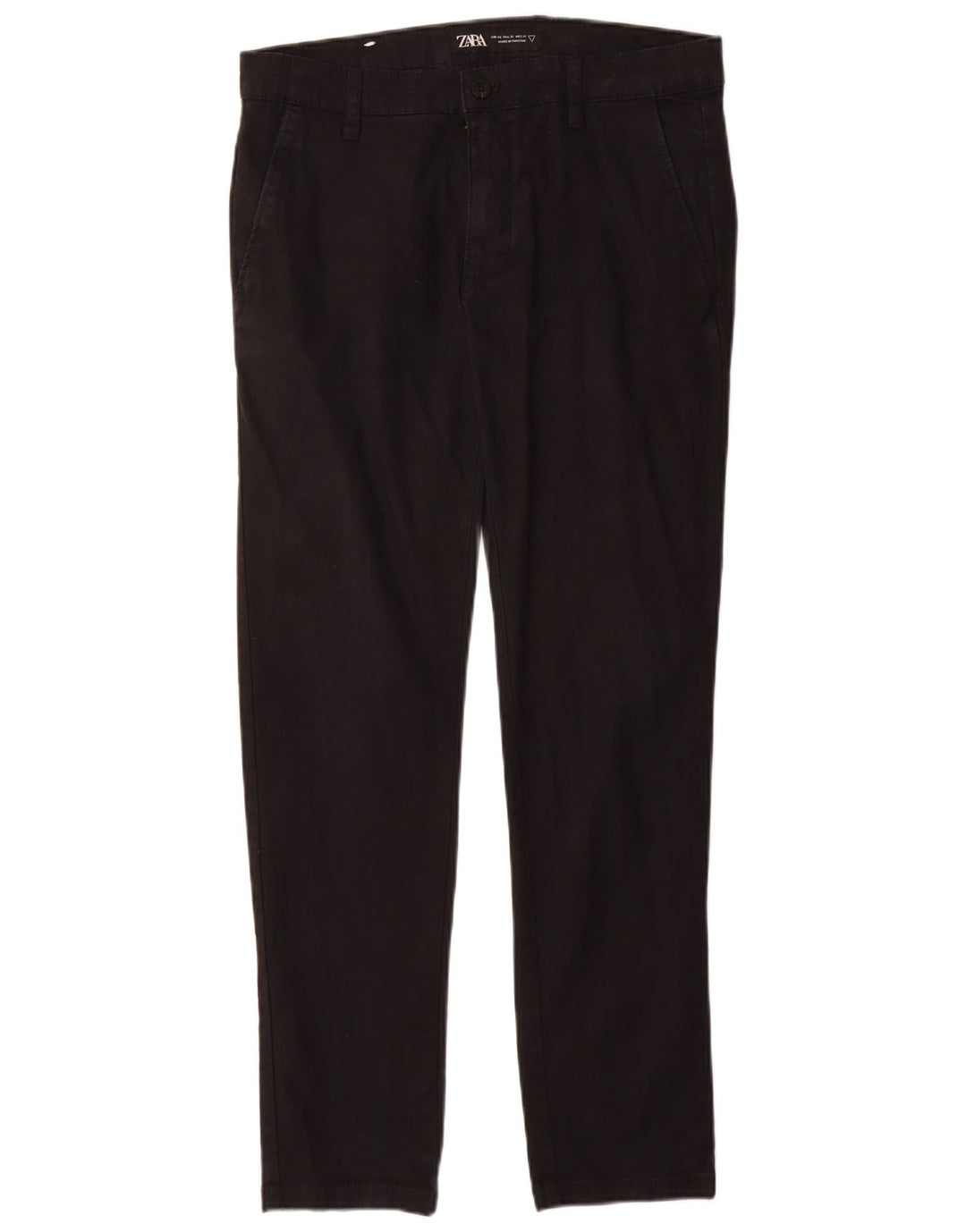 Pantaloni chino slim da uomo ZARA EU 40 medio W31 L30 cotone nero