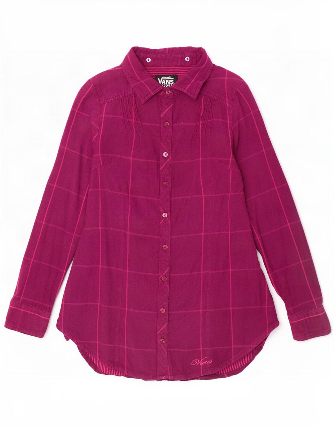 Camicia da donna Vans UK 10 piccolo cotone a quadri viola
