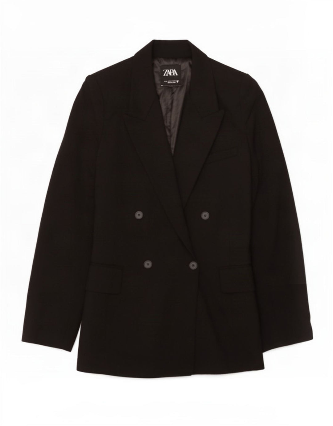Giacca blazer doppiopetto da donna Zara UK 12 media nera
