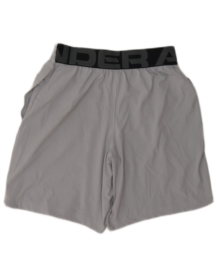 Pantaloncini sportivi grafici da uomo Under Armour piccoli in poliestere color block grigio